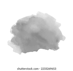Watercolor spot on white. Hand drawn painted stain. Watercolor artwork. Art banner
