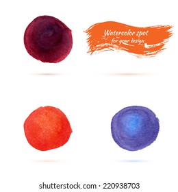 watercolor spots for design elements. color gradients. vector.