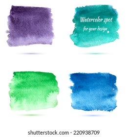 watercolor spots for design elements. color gradients. vector.