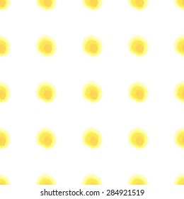 Watercolor spots, dots, blobs. Seamless pattern. Abstract background