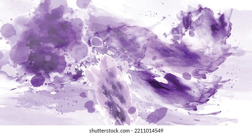 Watercolor spots with drips, smudges, smudges. Colorful colorful blotches in grunge style. To design and decorate backgrounds, banners, flyers