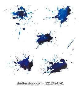 
Watercolor spots, ink blots in vector. Elements for design.