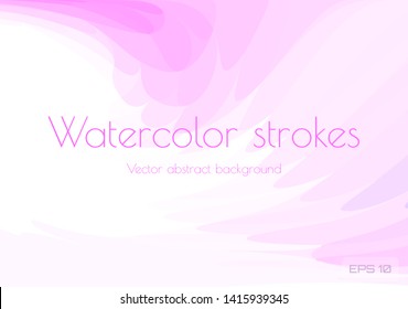 Watercolor spots on a white background. Vector illustration is suitable for a poster, advertising booklet, title page.