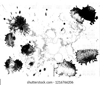 Watercolor spots in vector format for grunge style background
