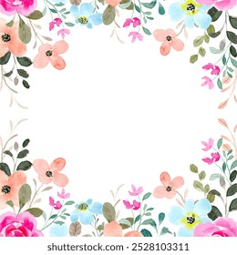 Watercolor spring flower for wedding, birthday, card, background, invitation, wallpaper, sticker, decoration etc.