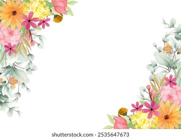 Watercolor spring flower for wedding, birthday, card, background, invitation, wallpaper, sticker, decoration etc.