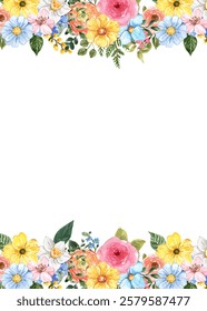 Watercolor spring flower for wedding, birthday, card, background, invitation, wallpaper, sticker, decoration etc.