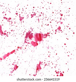 Watercolor sputter on white background, isolated on white / Vector illustration