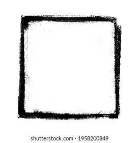 Watercolor square on white background. Vector