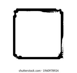 Watercolor square on white background. Vector