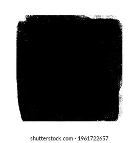 Watercolor square on white background. Vector