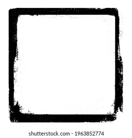 Watercolor square on white background. Vector