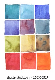 watercolor squares backgrounds