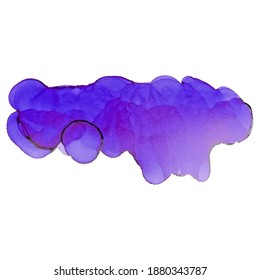 Watercolor stain. Alcohol ink texture. Banner, label, textbox, cloud, place for text.