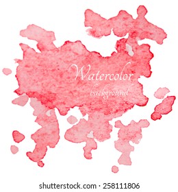Watercolor stain background. Design element. Vector illustration