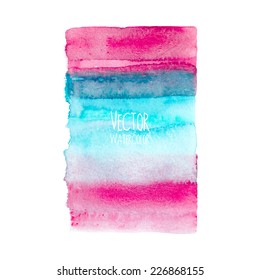 Watercolor stain background. Vector element for poster, card, banner design.