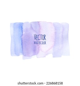 Watercolor stain background. Vector element for poster, card, banner design.