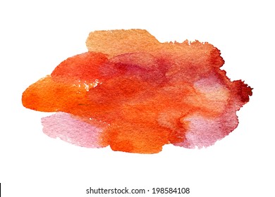 Watercolor stain, hand painted abstract background. Vector illustration.