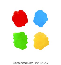 Watercolor stain isolated on white.