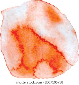 Aquarellfleck Orange Vektorgrafik für Dekoration, Hochzeit, Einladung, Postkarte, Banner. Abstrakter Wassersplash. Aquarell-Hintergrund