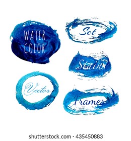 Watercolor stains as beautiful frames. 