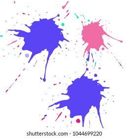 Watercolor stains. Vector illustration.Dirty artistic design elements.