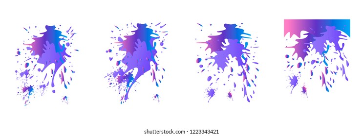 Watercolor stains. Vector illustration.Dirty artistic design elements.