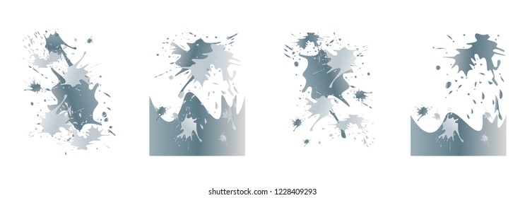 Watercolor stains. Vector illustration.Dirty artistic design elements.