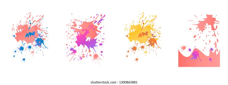 Watercolor stains. Vector illustration.Dirty artistic design elements
