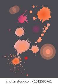 Watercolor stains. Vector illustration.Dirty artistic design elements.