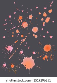 Watercolor stains. Vector illustration.Dirty artistic design elements.
