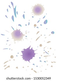 Watercolor stains. Vector illustration.Dirty artistic design elements.