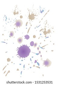 Watercolor stains. Vector illustration.Dirty artistic design elements.