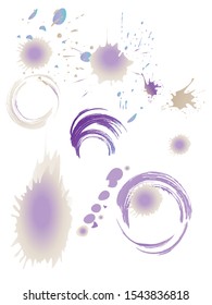 Watercolor stains. Vector illustration.Dirty artistic design elements.