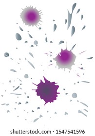Watercolor stains. Vector illustration.Dirty artistic design elements.