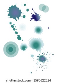 Watercolor stains. Vector illustration.Dirty artistic design elements.