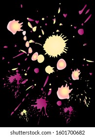 Watercolor stains. Vector illustration.Dirty artistic design elements.