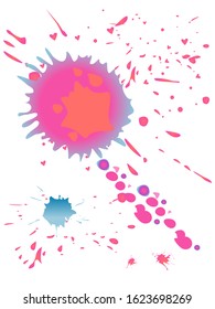 Watercolor stains. Vector illustration.Dirty artistic design elements.
