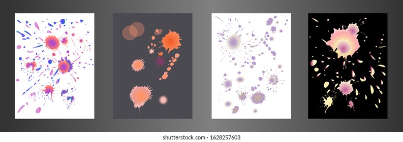 Watercolor stains. Vector illustration.Dirty artistic design elements.