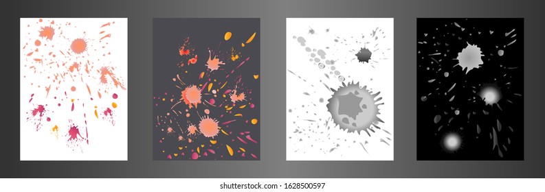 Watercolor stains. Vector illustration.Dirty artistic design elements.