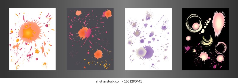 Watercolor stains. Vector illustration.Dirty artistic design elements.