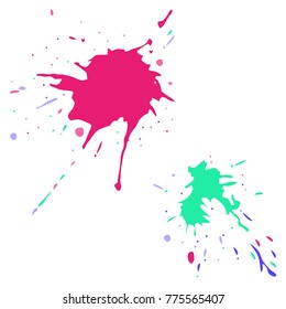 Watercolor stains. Vector illustration.Dirty artistic design elements.