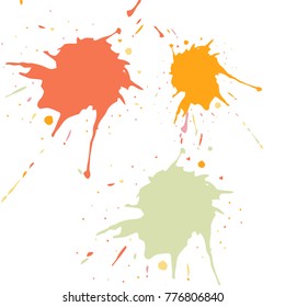 Watercolor stains. Vector illustration.Dirty artistic design elements.