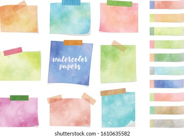 watercolor sticky and memo set