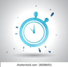 watercolor stopwatch icon
