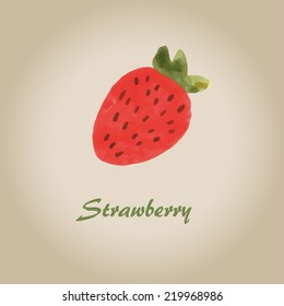 Watercolor strawberry
