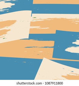 Watercolor Striped Background. Stripes Pattern with hand painted brush strokes. Abstract colorful line background. Color splash. Vector illustration.