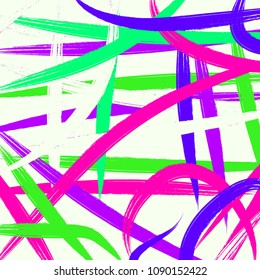 Watercolor Striped Background. Stripes Pattern with hand painted brush strokes. Abstract colorful line background. Color splash. Vector illustration.