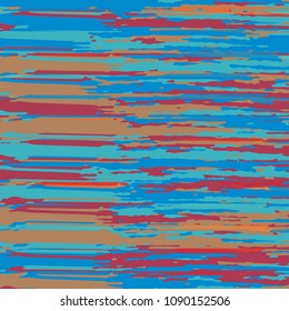 Watercolor Striped Background. Stripes Pattern with hand painted brush strokes. Abstract colorful line background. Color splash. Vector illustration.