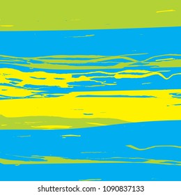 Watercolor Striped Background. Stripes Pattern with hand painted brush strokes. Abstract colorful line background. Color splash. Vector illustration.